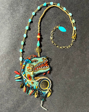 Bead Embroidery Tatsu Dragon Necklace, September 29th