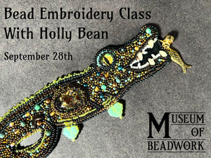 Bead Embroidery Gator Bracelet, September 28th
